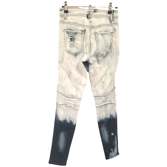 Y2K Women's Redfox Acid Wash Distressed Skinny Jeans Size 3 - Picture 4 of 5